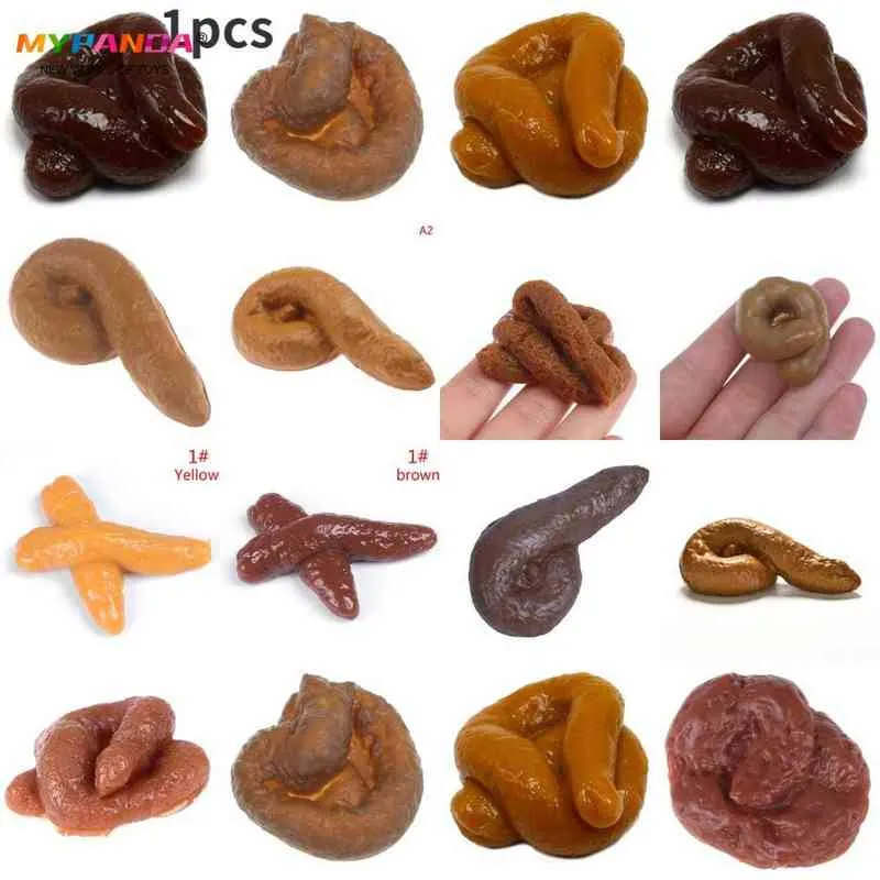 Broma Fake Poop Crap Poo Broma gruesa Truco sucio Repugnante High Shit Fly Flies Día de los inocentes Thriller Toy Halloween Props G220223