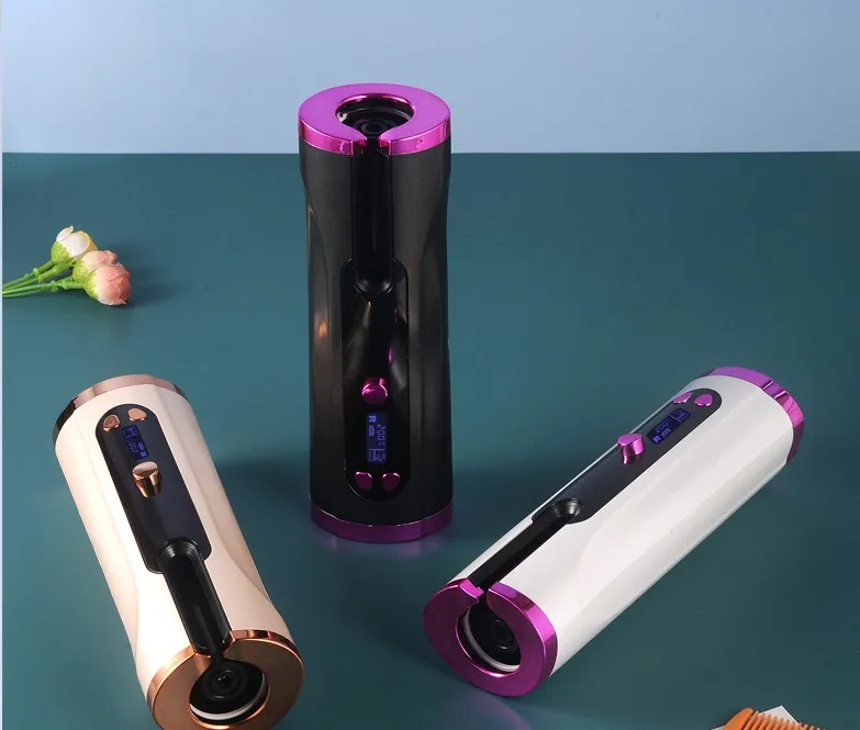 2021 Trådlös Automatisk Curling Iron Mini Travel Portable Curling Stick USB Laddning Lazy Curling Stick