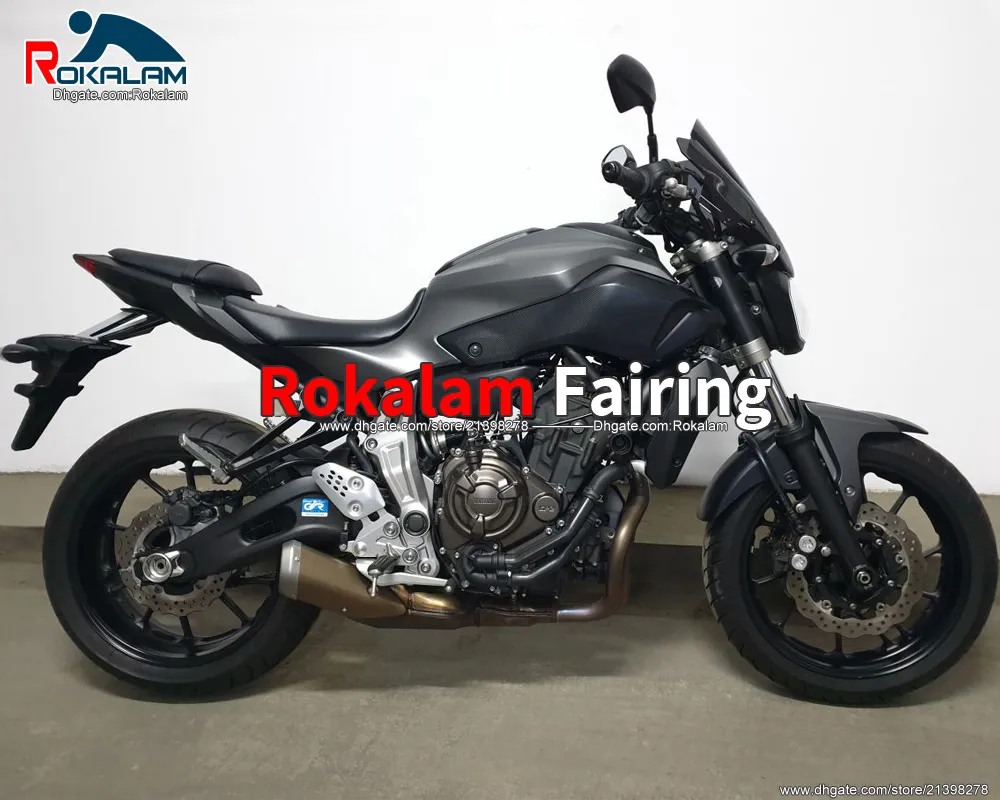 바디 키트 Yamaha MT-07 2012 2016 2017 MT07 12 16 17 회색 블랙 애프터 마켓 오토바이 페어링 (사출 성형)