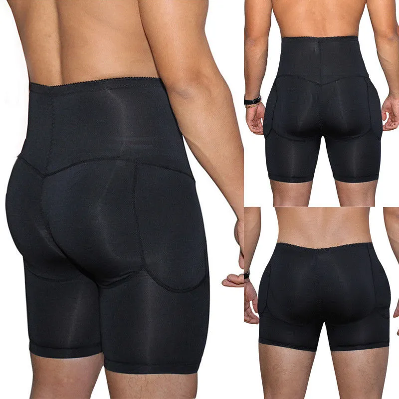 Heren Boxers Onderbroek Ondergoed Zwart Gewatteerde Butt Enhancer Booty Booster Gegoten Boyshort Ondergoed Boxer S-3XL 3xl285E