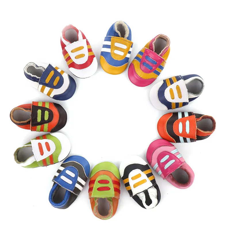 Bebê Europeu e Americano First Walkers Kids Shoes de esportes Babys Sapatos de caminhada Soft Soled Shoeszc612