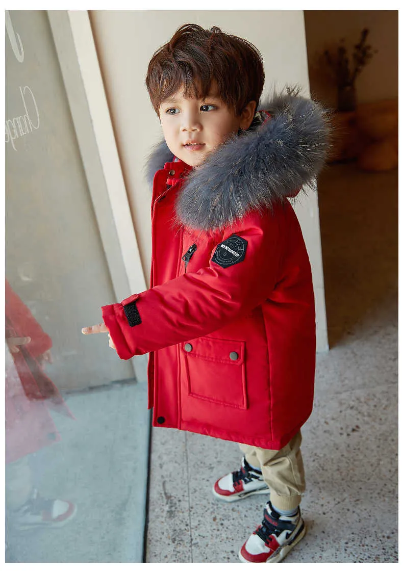 Boys red parka coat 2025