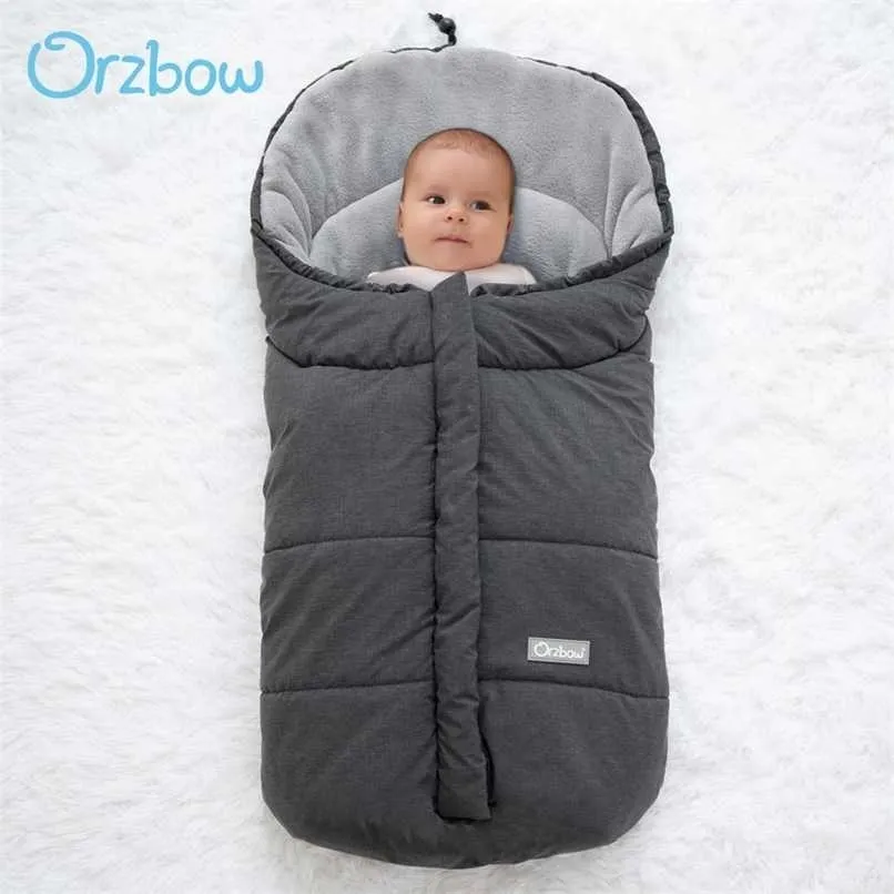 Orzbow infante ct lope saco de dormir para bebê carrinho de bebê sleepsacks folheado inverno quente ao ar livre 0-12m 211025