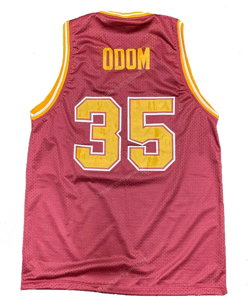 Custom Lamar Odom #35 Christ The King High School Basketball Jersey Stitched Red Size S-4XL Any Name And Number Top Quality Jerseys