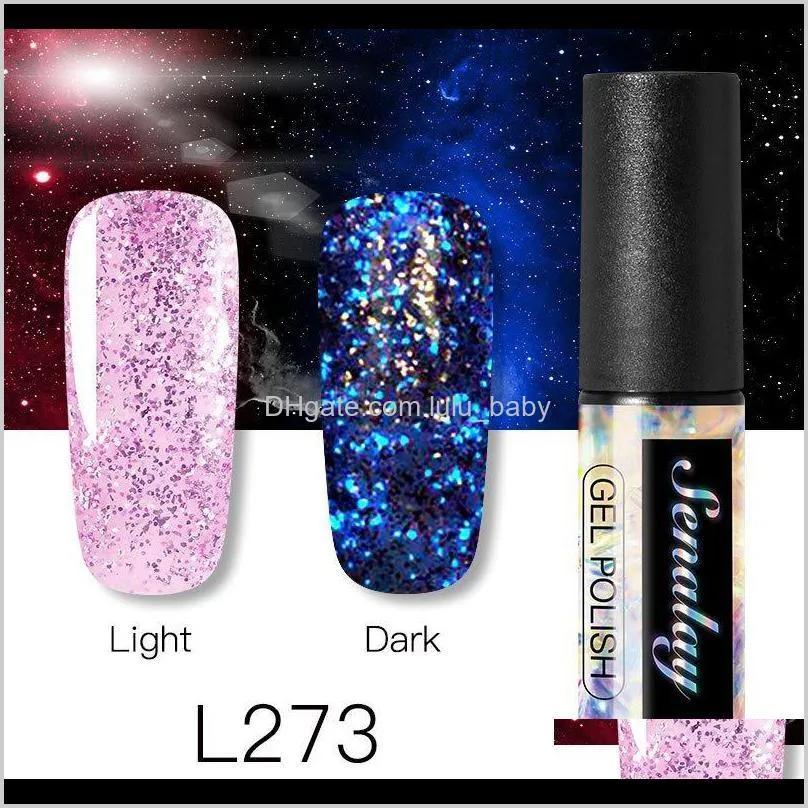 new 5ml luminous gel polish rose gold shimmer glitter nail gel semi permanent soak off uv led nail art gel varnish