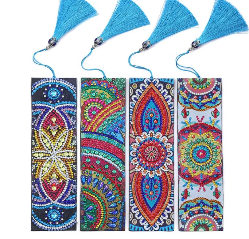 Wholesale Valentines Day & Birthday DIY Diamond Painting Canva Bookmark  With Tassel & Mandala Flower Print Embroidered Gift For Arts & Crafts  Enthusiasts From Jessie06, $2.34