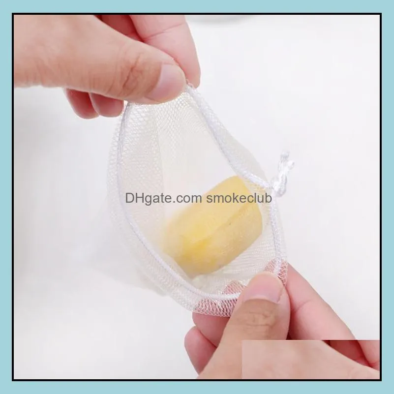 Exfoliating Mesh Soap Pouch Bubble Foam Net Soap Sack Saver Pouch Drawstring Holder Bags Bubble Foam Net Cheap Wholesale DHL free