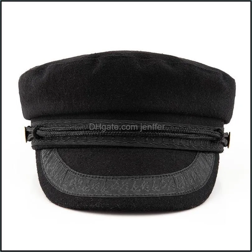 Wide Brim Hats Large Size Navy Cap Small Head Flat Hat Felt Army Big Bone Men Wool Plus Sizes Caps 52-55cm 55-57cm 58-60cm 60-63cm1