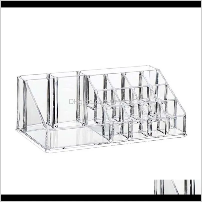 makeup organizer clear plastic lipsticks brushes display holder f1cc storage boxes & bins