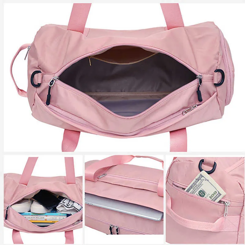 Eleganti Borse Da Palestra Sportive In Nylon Impermeabile Esterni Uomo Donna Ragazza Allenamento Fitness Borsa Da Viaggio Borsa Tappetino Yoga Sac Sport Y0721 Da 19 61 DHgate