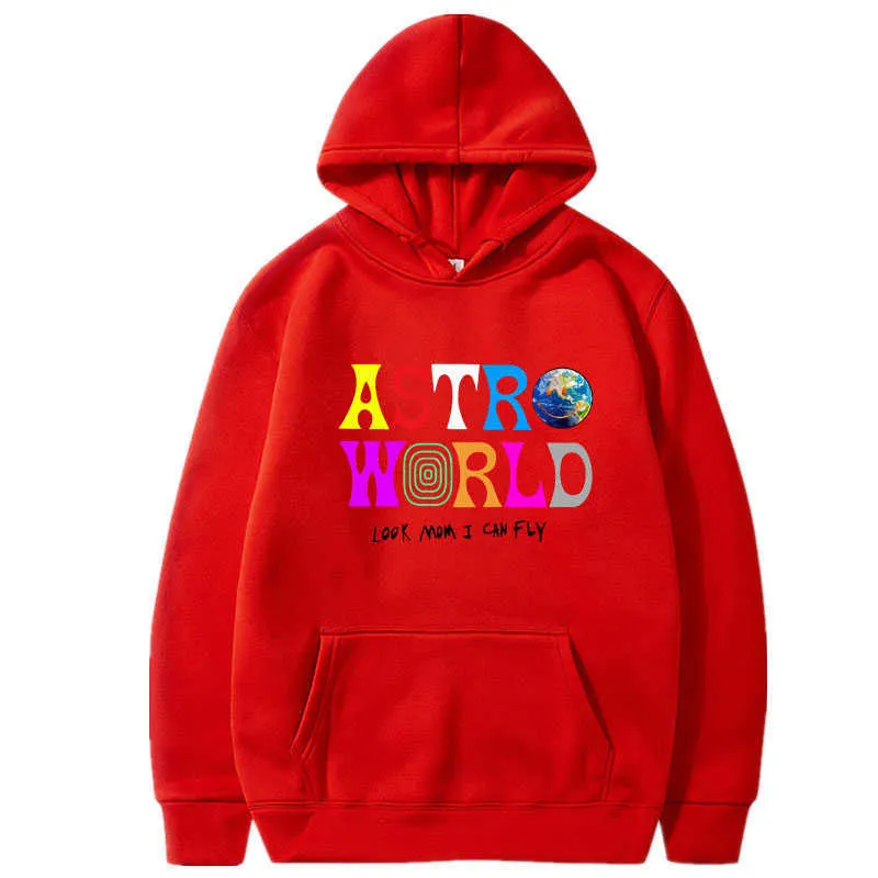 Brief Astroworld gedruckt Streetwear High Street Girls Girls Hoodie Pullover Herbst/Winter Fleece warmes Top Harajuku Sportswear X0721