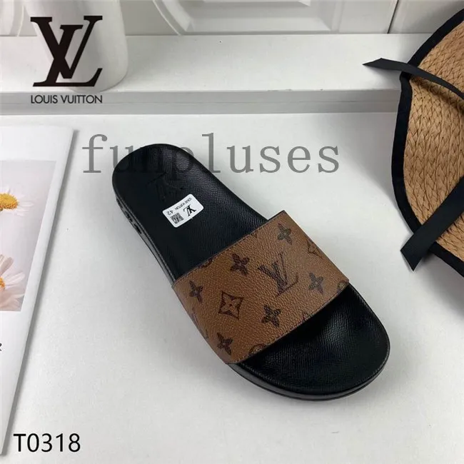 Louisvuitton Louis Vuitton Pantoufles LV Brand Diapositives pour hommes  Femmes Femmes Mode Luxe Blanc Rouge Plat Sandals Sandales