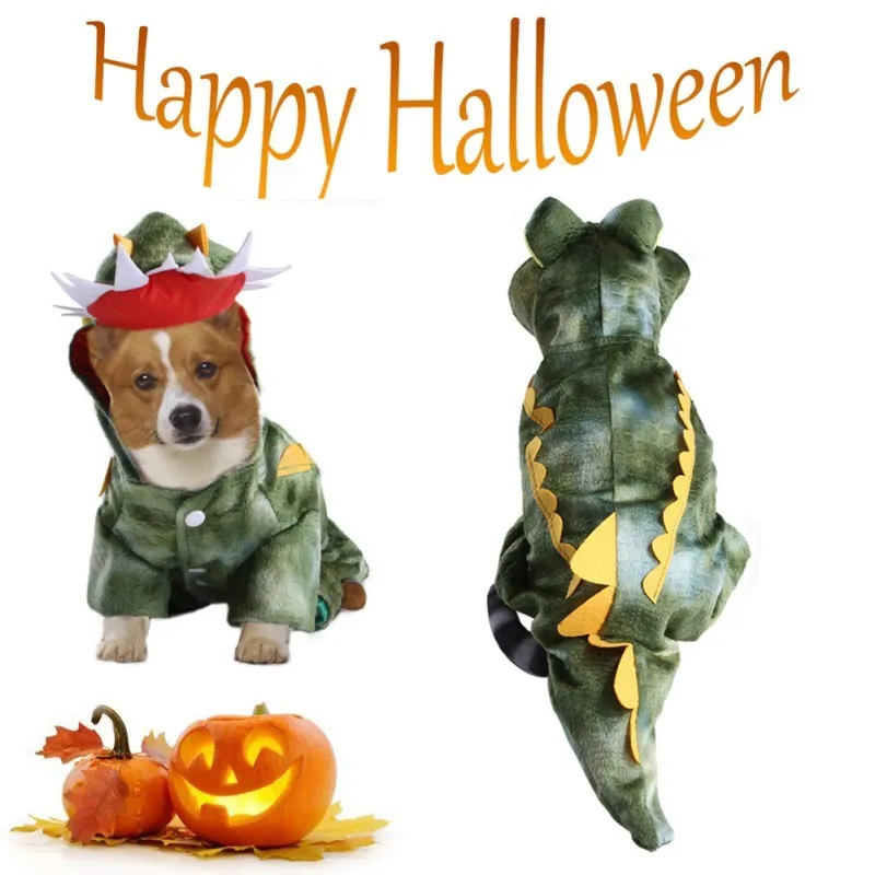 Festiwal Cosplay Odzież Zima Ciepły Śmieszne Halloween Krokodyl Przekształcony Custume Pet Coat Kurtka dla psa Kot