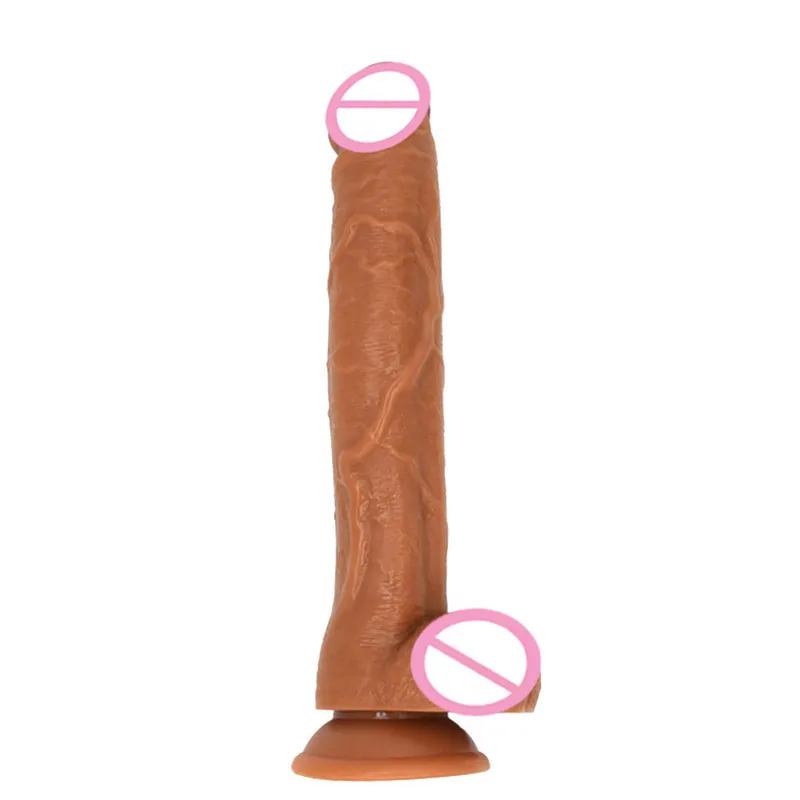 Sex Toy Massager Massage Luuk Super 30,5 cm lång dildo Real Glans Testis Sexleksaker för kvinna G-Spot Insert Vagina Realistiska penis Vuxna leksaker II4A
