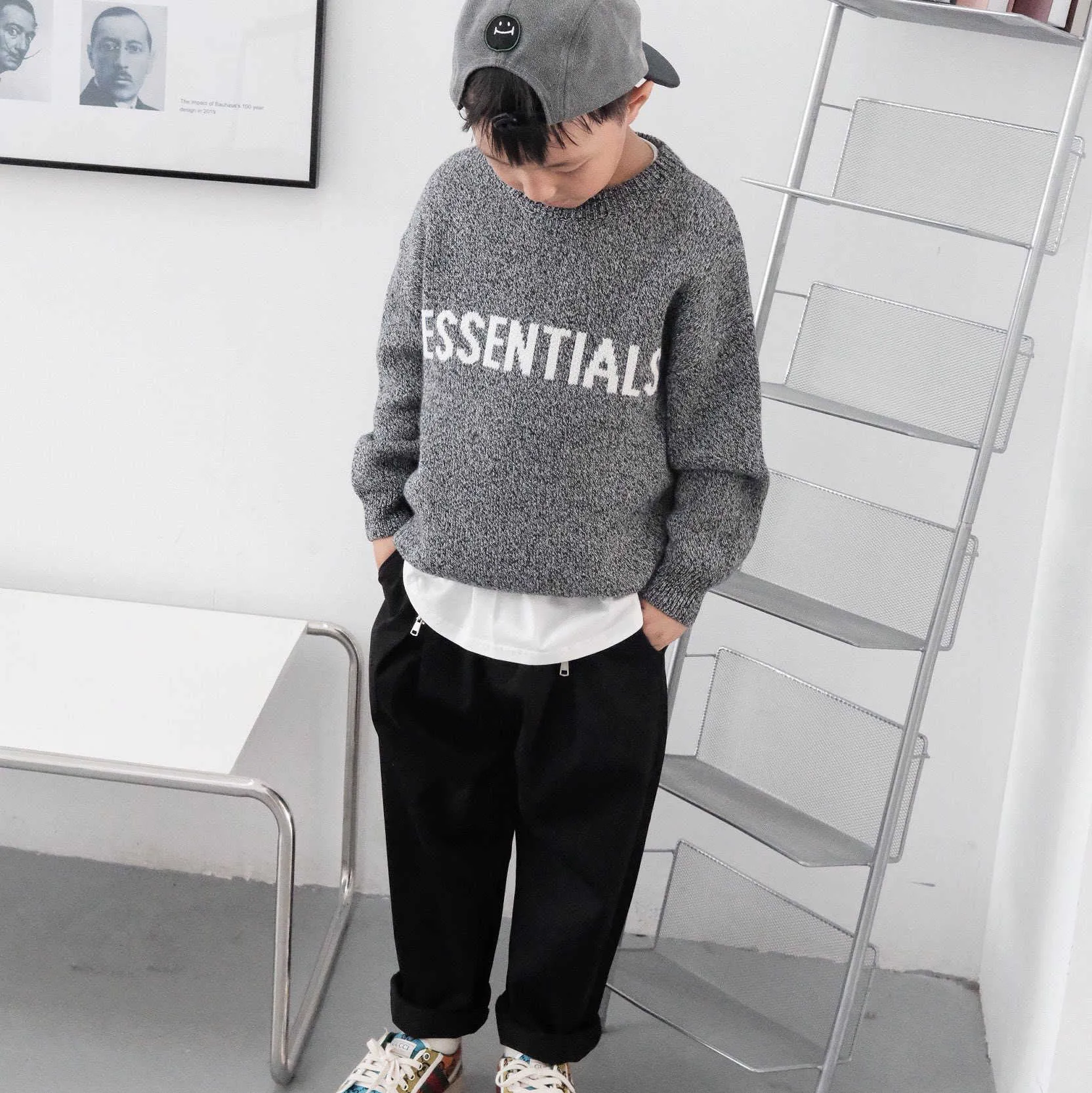 kids boys knitted sweater winter baby boy gery pullover sweaters fashion children warm clothes jumper
