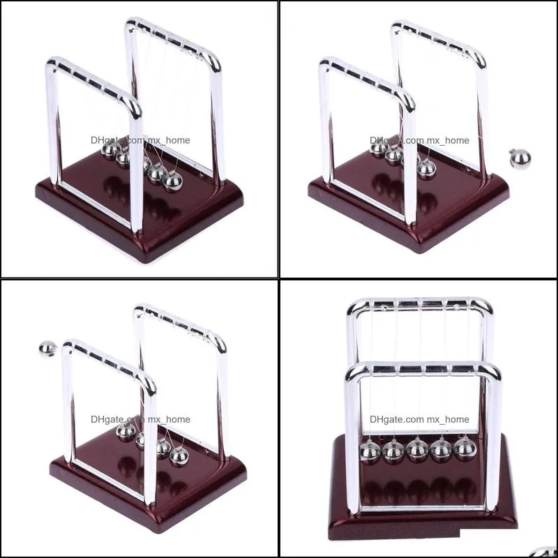 Wholesale- New Design Hot Sale Early Fun Development Educational Desk Toy Gift Newtons Cradle Steel Balance Ball Physics Science