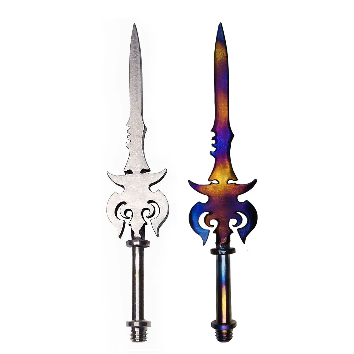 Mini Titanium Sword Cosplay Prop - GRful Metal Weapon Scabbard, Carving ...