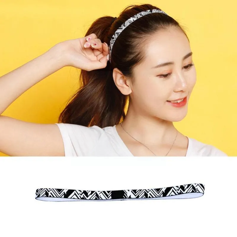 Sweatband Female Fitness Yoga Hair Band Dancing Anti-slip Sweat Headwrap Outdoor Basketball Ball Cycling Sports J1q4