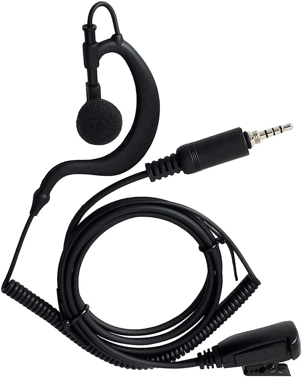 HYS G Şekli Kulaklık Kulaklık Dahili Hat ile Mic Ile MIC PTT Push Push için Talkeada Kanca Kulaklık3.5mm S / P Yaesu Vertex VX-6R VX-7E için 4C Threadjack