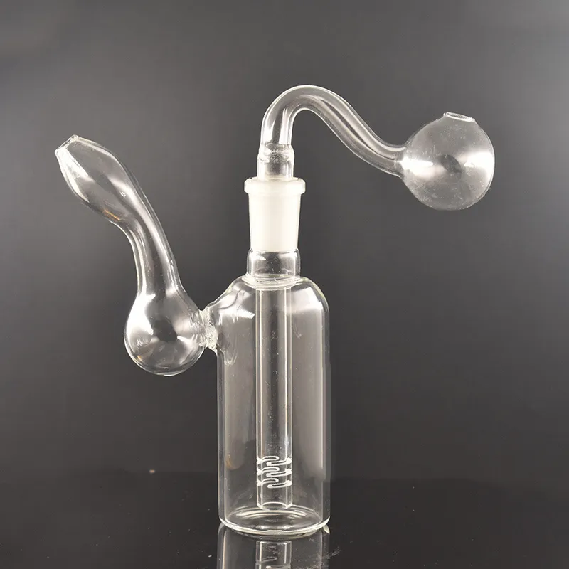 Mini Mały Olej Dab Rig Hoakahs 5mm Grube Gruba Perc PerColator Glass Bongs Clear Pink Blue 14mm Rury wodne z tytońową miską