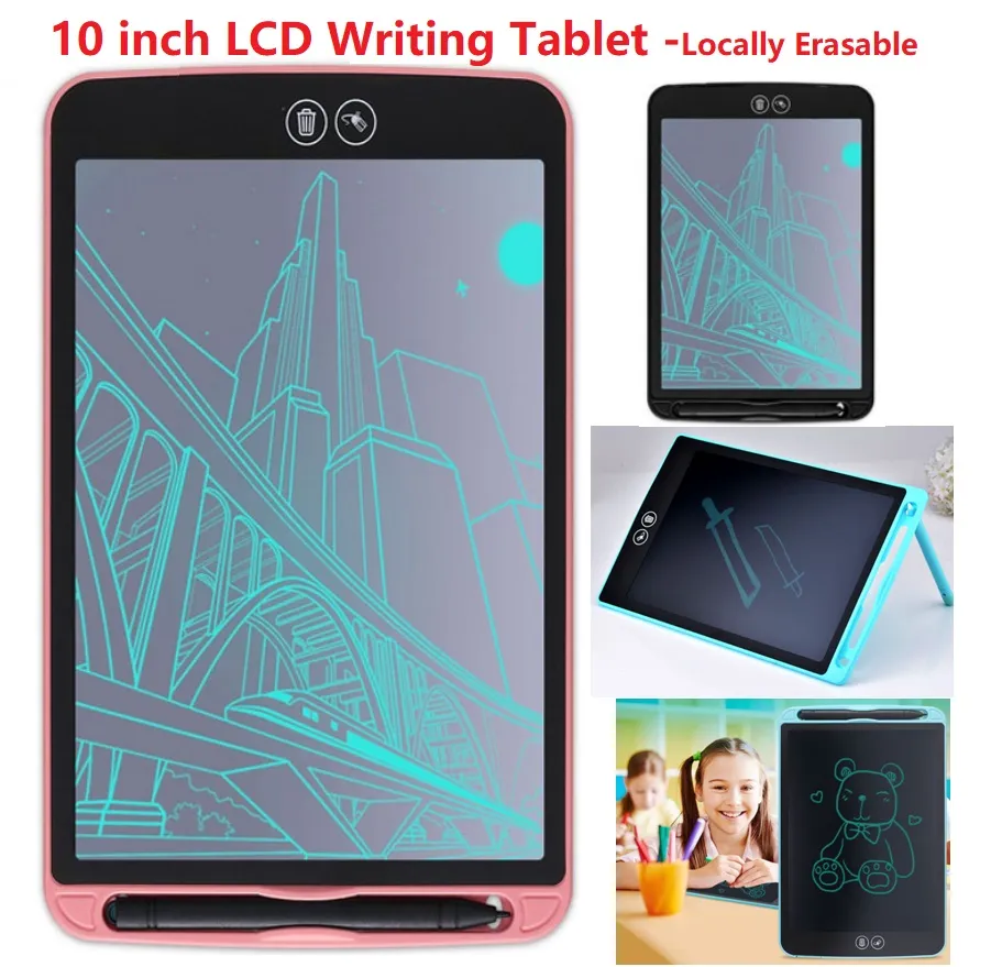Portable 10 inch LCD Drawing Board Simplicity Locally Erasable Electronic Graphic Handwriting Pads with Pen