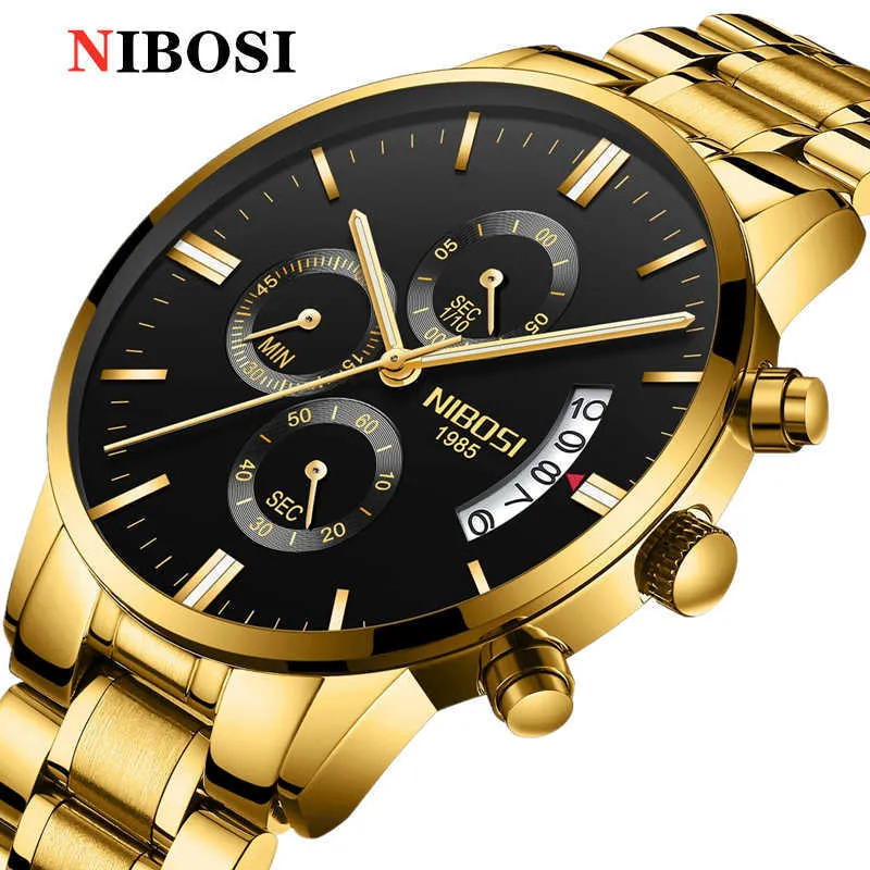 Nibosi Relogio Masculino Mens Horloges Luxe Beroemde Top Merk Heren Mode Casual Jurk Horloge Militaire Quartz Horloges Saat X0625