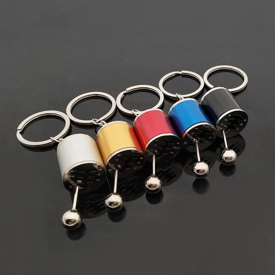 2021 Gear Knob Shift Stick Box Metal Keychain Keyfob Nyckelring Fidget Spinner Gearbox Mini Zinc Alloy Car Truck Fast Ship