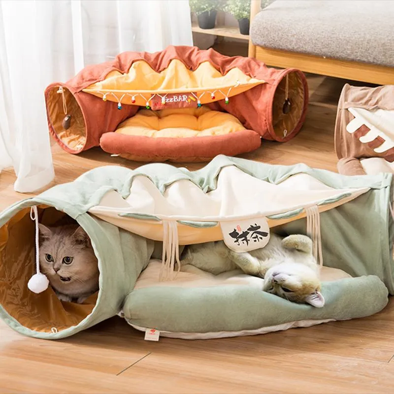 Cat Beds & Furniture Novelty Fun Unique Tent Sleeping Warm And Toys For Indoor Couch Gatos Accesorios Accessories BL50MW