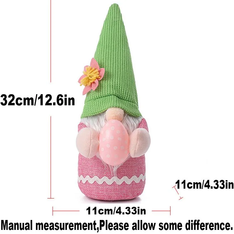 Easter Faceless Dolls Lovely Dwarf Doll Party Supplies Desktop Doll Hugging Egg Gift Thanksgiving Home Decorations Ornaments wzg HP1188