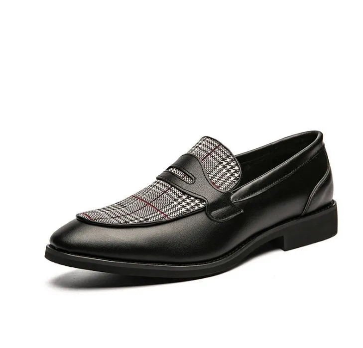 Erkek Tasarımcı Elbise Ayakkabı Deri Düğün Tuval Rahat Flats Resmi Erkekler Loafer'lar Chaussures Hommes Zapatos De Vestir Hombre Luxurys Ayakkabı