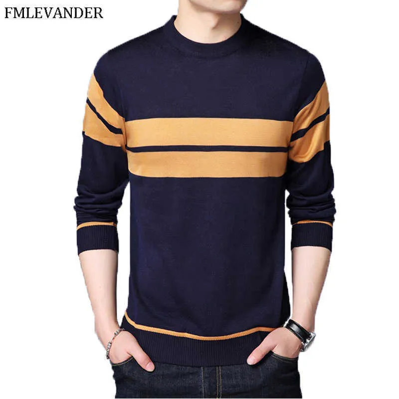 Hombre 2019 Plus Storlekar 4xl 45% Ull O-Neck Men's Sweater Male Sweater Y0907