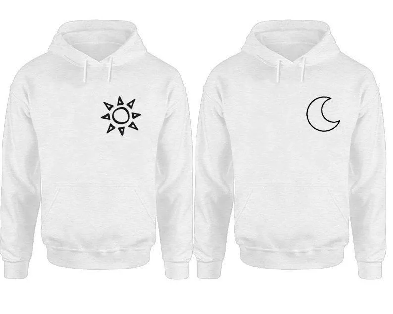 Sun and moon matching hoodies deals