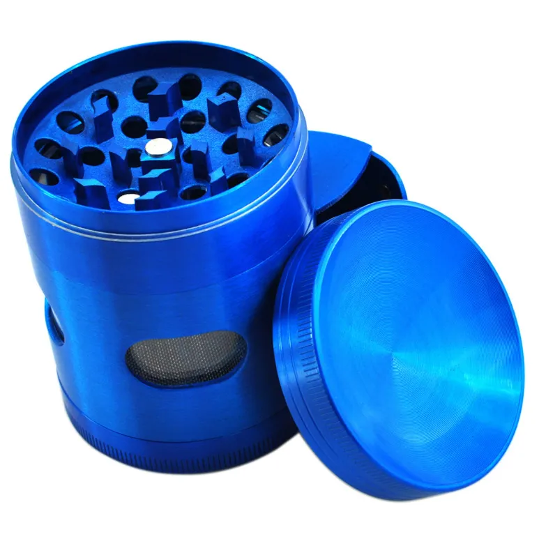 55mm Concave Tobacco Grinder High-end Accessories Four-Layer 6 Colors Metal Spice Dry Herb Crusher