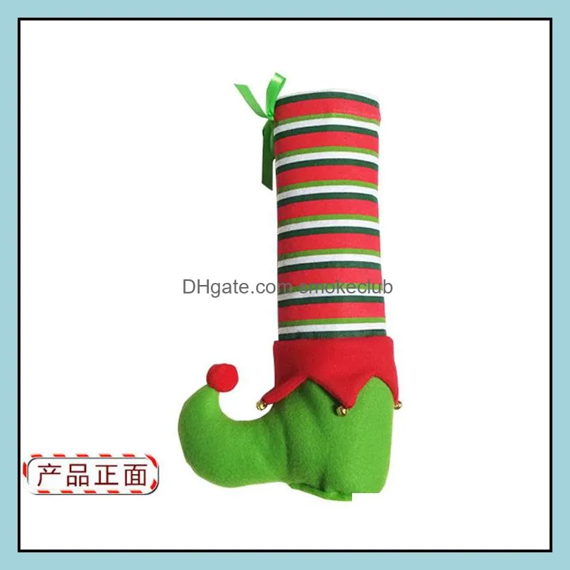 Chuangda Order Christmas Elf Socks Chair Foot Cover Candy Bag Christmas Gift Bag Christmas Home Decoration 126