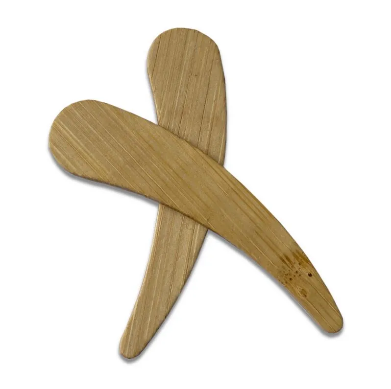 6cm Kozmetik Aracı Bambu Çubuk Spatula Kazıma Kaşığı