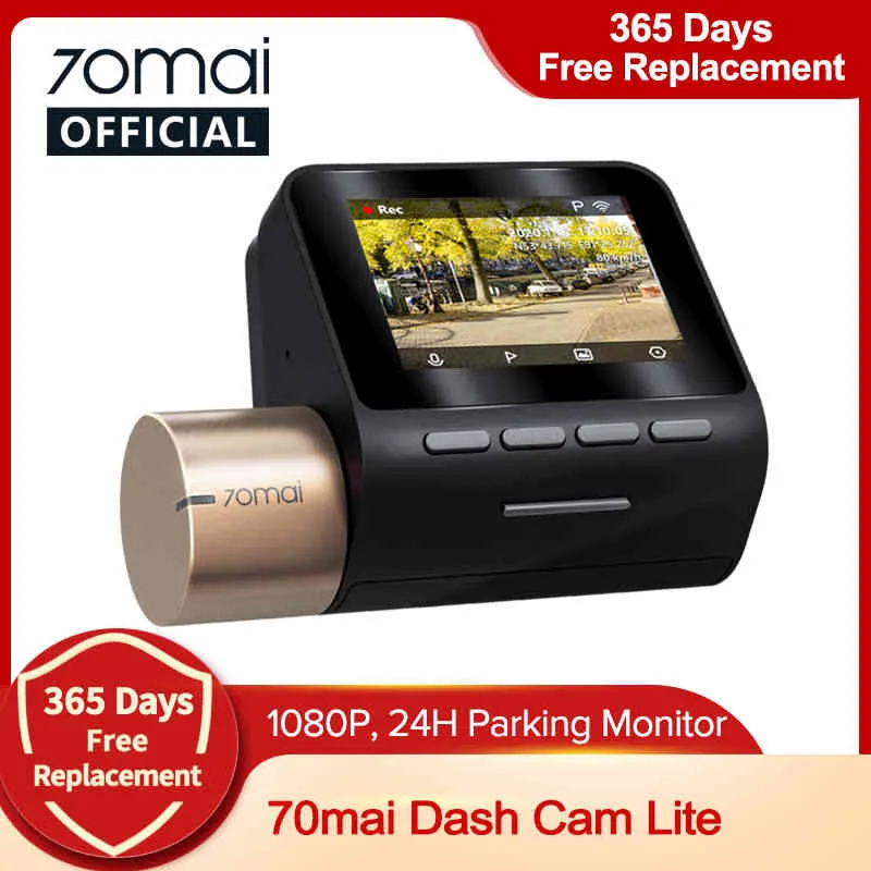 Dash 2'' LCD Screen 1080P Resolution Lite Cam Recorder 24H Parking Monitor 70mai Car DVR Mobile App