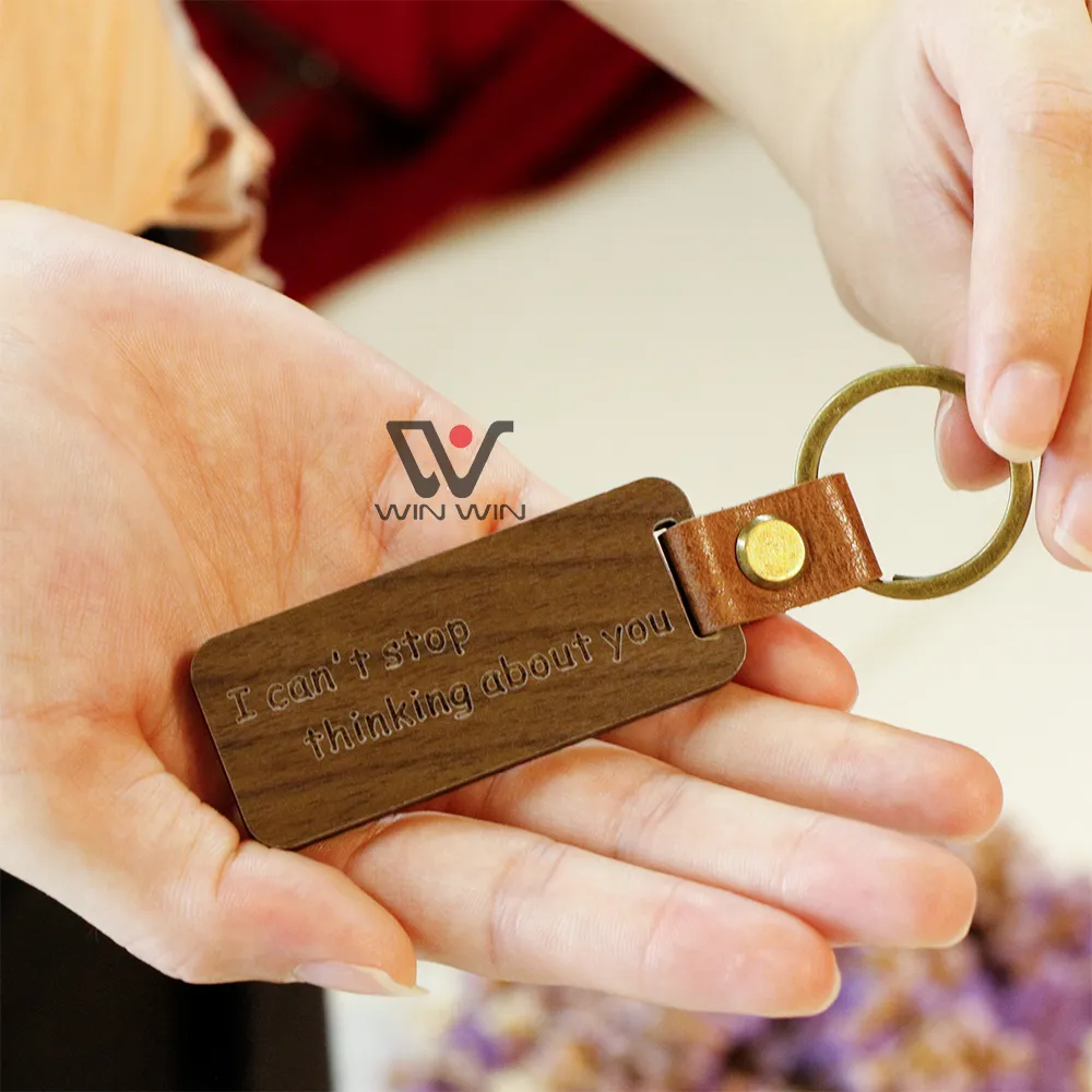 Free Design Custom Laser Engraved Blanks Wood PU Leather Key Chains Wooden  Keychain - China Wood Keychain and Custom Keychain price