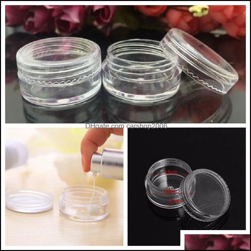 new5ml 10ml 20ml Plastic Jar Empty Eyeshadow Case Powder Cosmetic Jars for Container Eye Shadow 5g Cosmetic Case Empty Jar Pot HWF8585