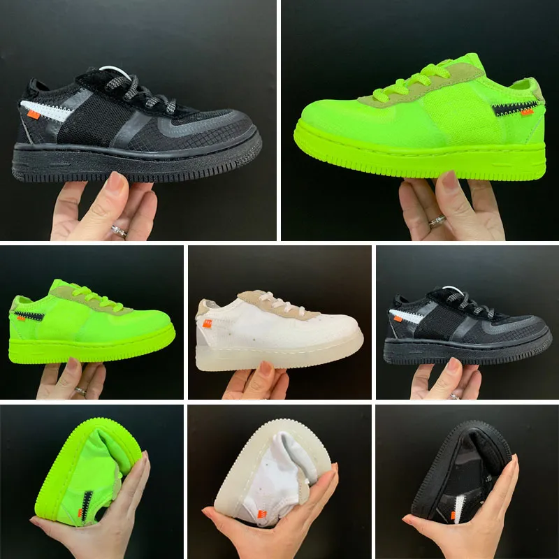 2021 En Fouth En Spädbarn Volt 2.0 Barn Running Skor CB Hyper Jade Cone Svart Barn Sport Toddler Casual Trainers Boy Girl Sneakers Storlek 22-35