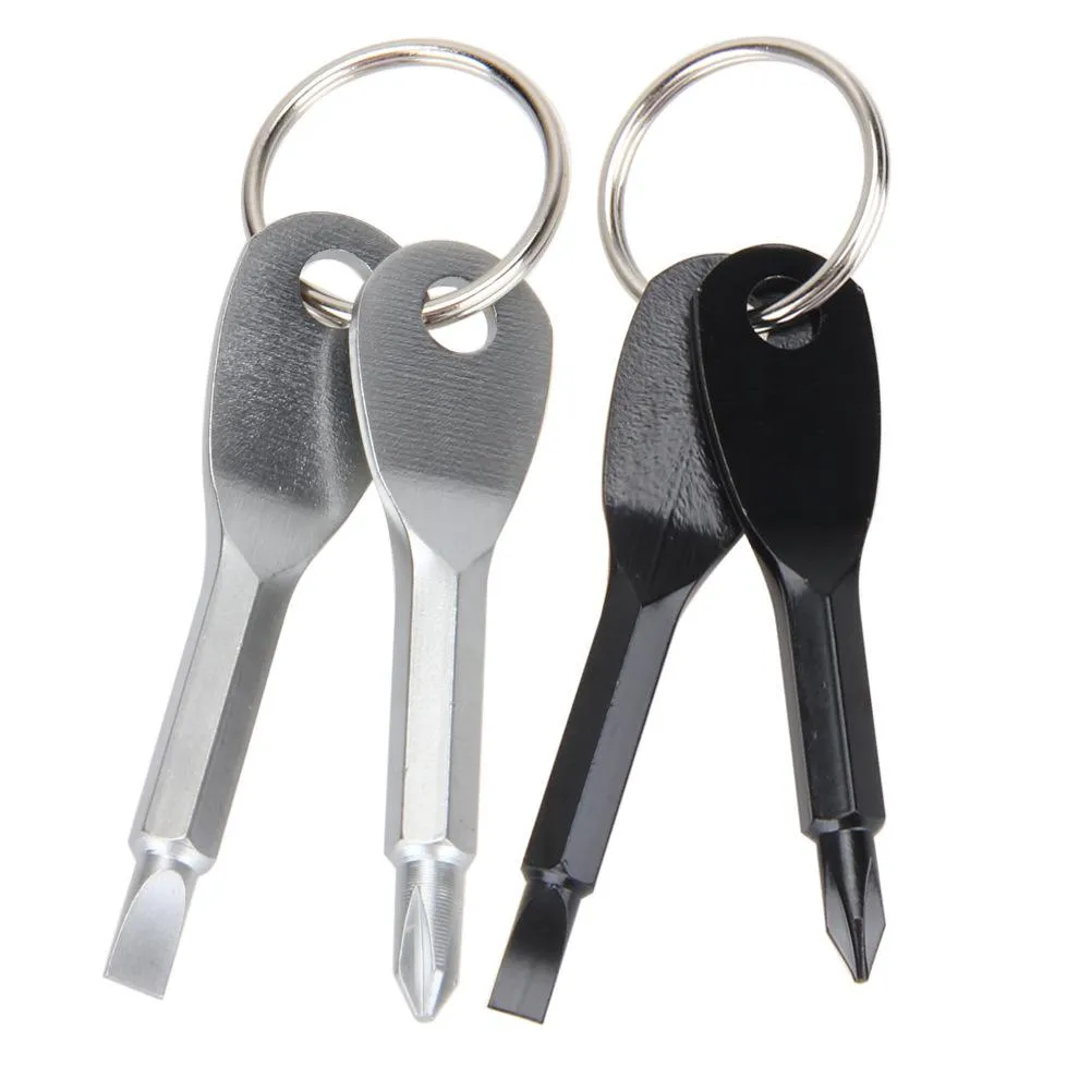 Pendants Screwdrivers Keychain Outdoor Pocket Other Hand Tools Mini Screwdriver Set Key Ring With Slotted WLL-ZWL407