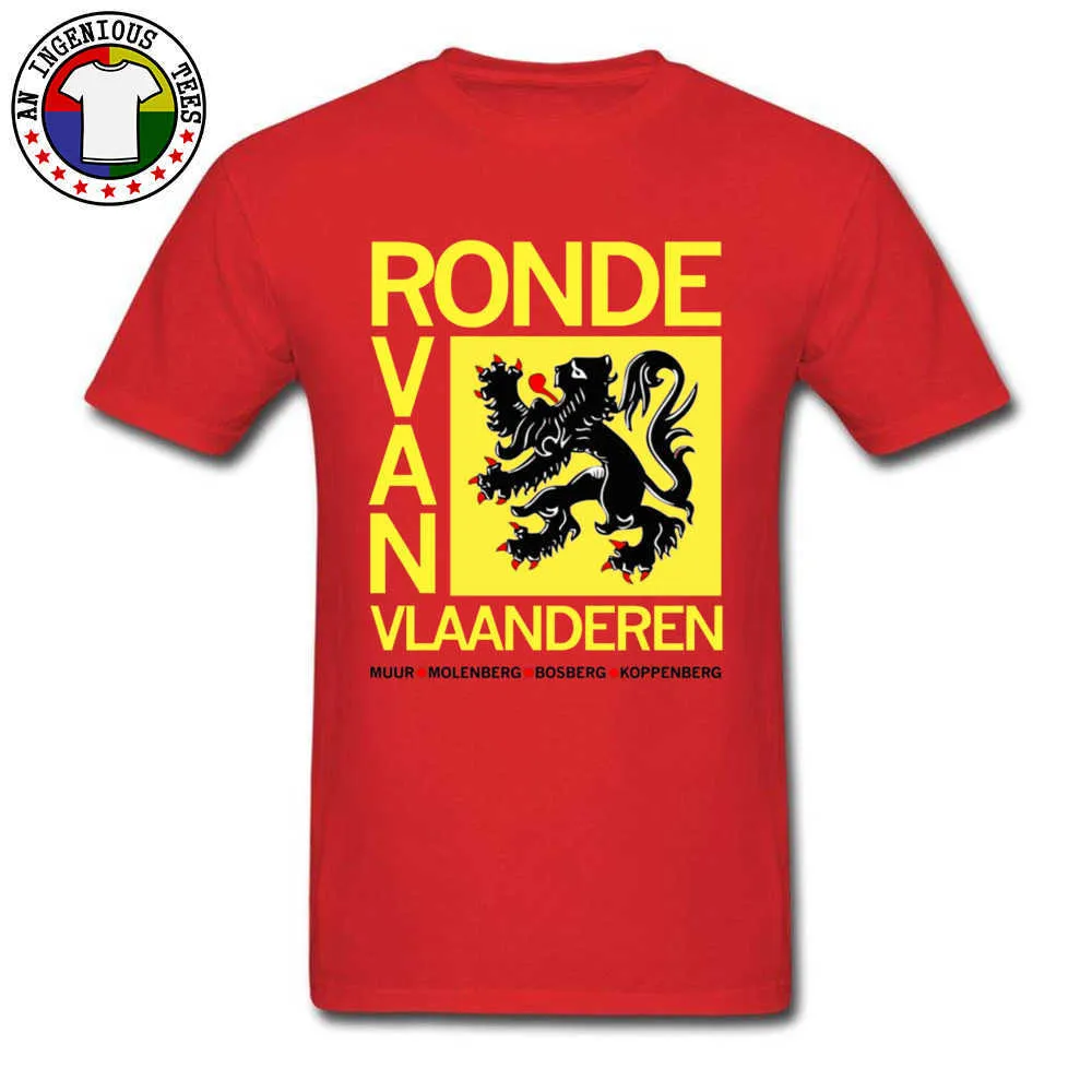 Tour of Flanders 7451 Tops & Tees Prevalent Crew Neck Funny Short Sleeve 100% Cotton Men T Shirt Geek Tops Shirts Tour of Flanders 7451 red