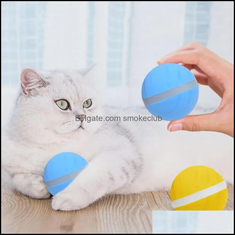 Kot Home GardenCat Zabawki Urocze Pet LED Rolling Flash Balls USB Electric Wodoodporna Magia Dog Trwałe Aktywność Dostawy Zabawna interaktywna zabawka