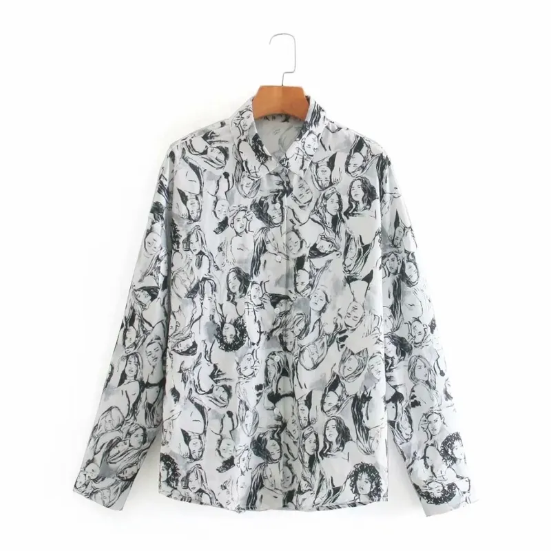 Women's Lipstick Print Shirt Long Sleeve Loose Blouse for Casual Style  Shop Now!