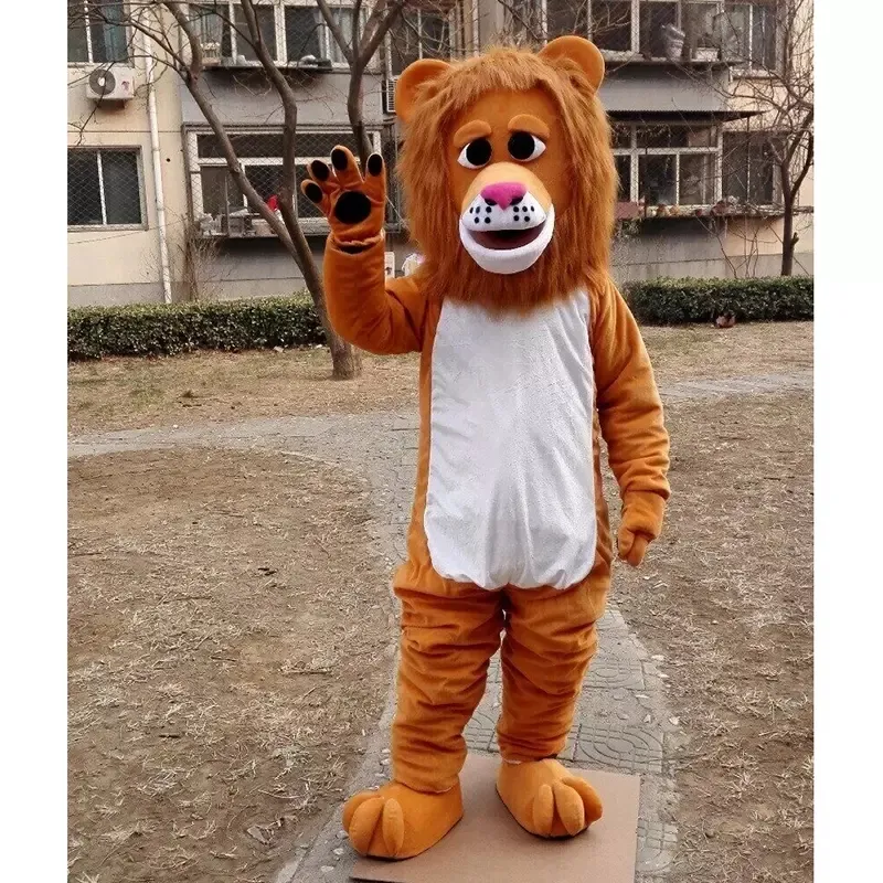 Halloween lejon maskot kostym anpassning tecknad anime tema karaktär jul fancy party dress karneval unisex vuxna outfit