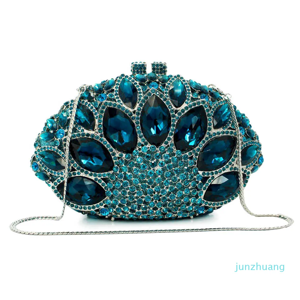 Designer- Crystal Party Purse Femmes Embrayages De Mariage Strass Sac À Main Creux Paon Pochette Sac De Soirée