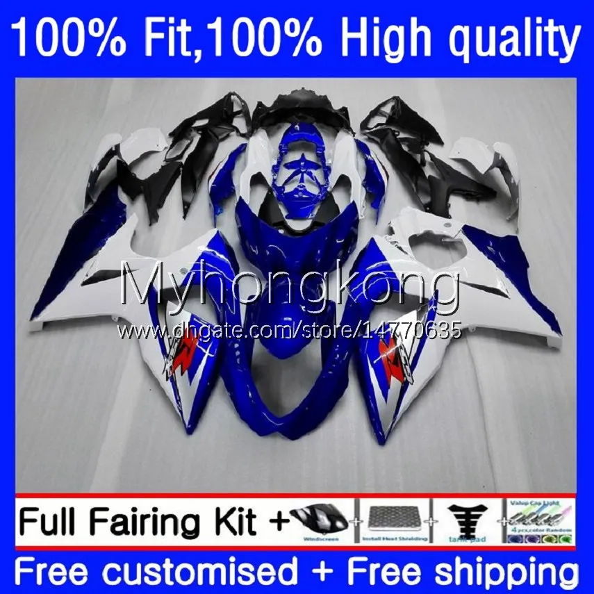 Injection Fairings For SUZUKI K9 GSXR 1000 CC 1000CC 09-16 28No.0 GSX-R1000 GSXR1000 09 10 11 12 13 14 15 GSXR-1000 2009 2010 2011 2012 2013 2015 2016 OEM Body Blue White