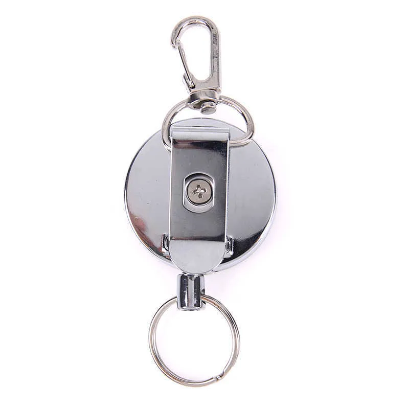 Anti Lost Keychain Segurança ao ar livre Buckle Retrátil Retrátil Chaveiro Elástico Recoil Sporty Alarm Ring G1019