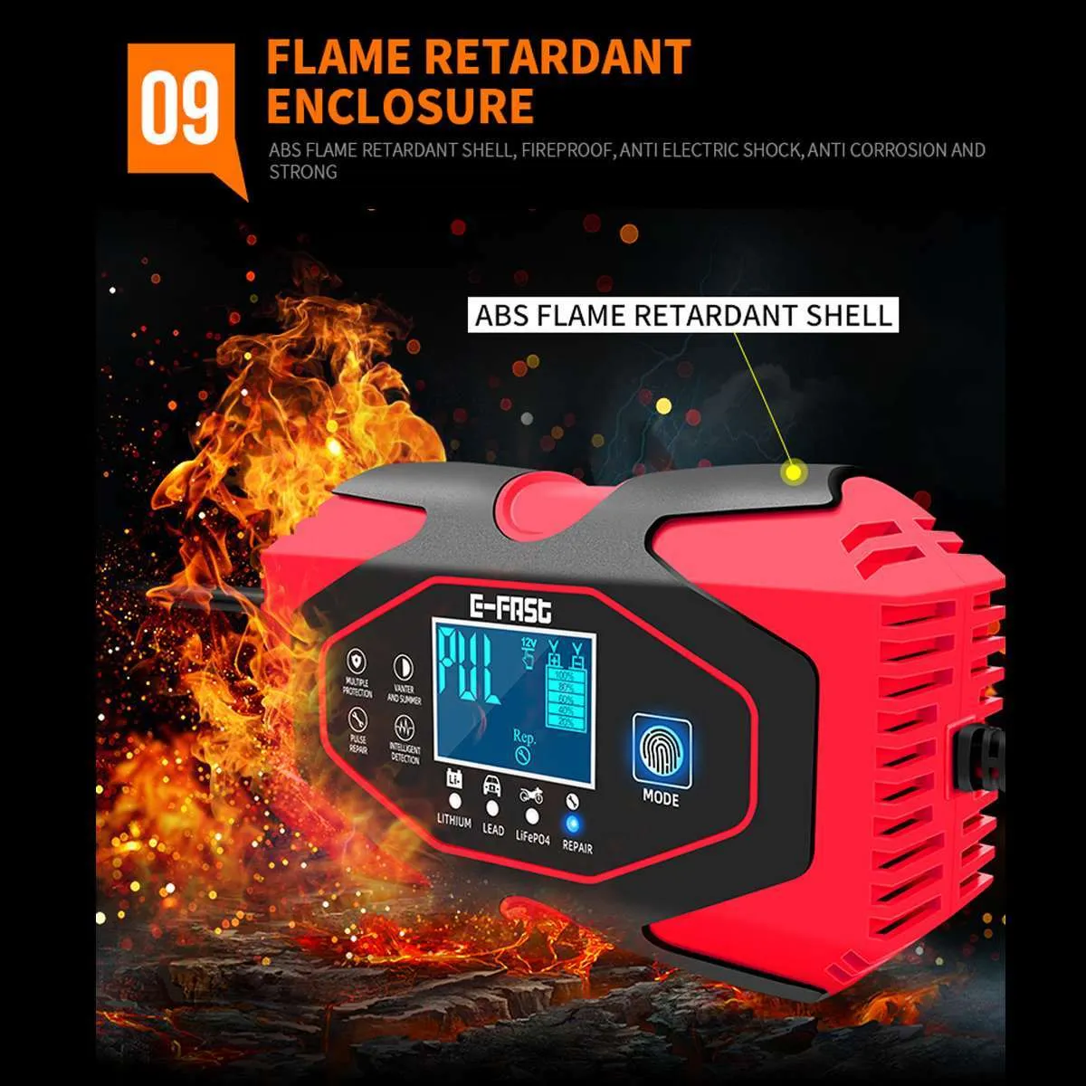 12V 24V 8A Full Automatic Car Battery Charger Power Pulse Repair