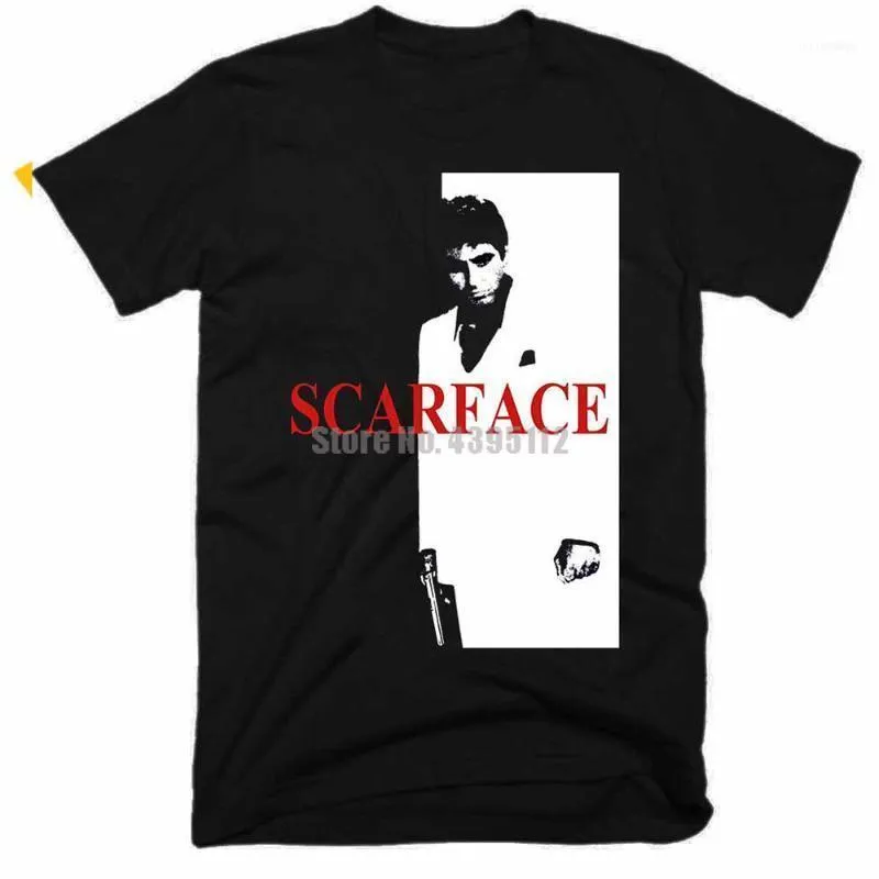 Scarface 영화 옴므 티셔츠 힙합 의류 Tshirts 3D 프린트 티셔츠 O 넥 셔츠 망 톱 1