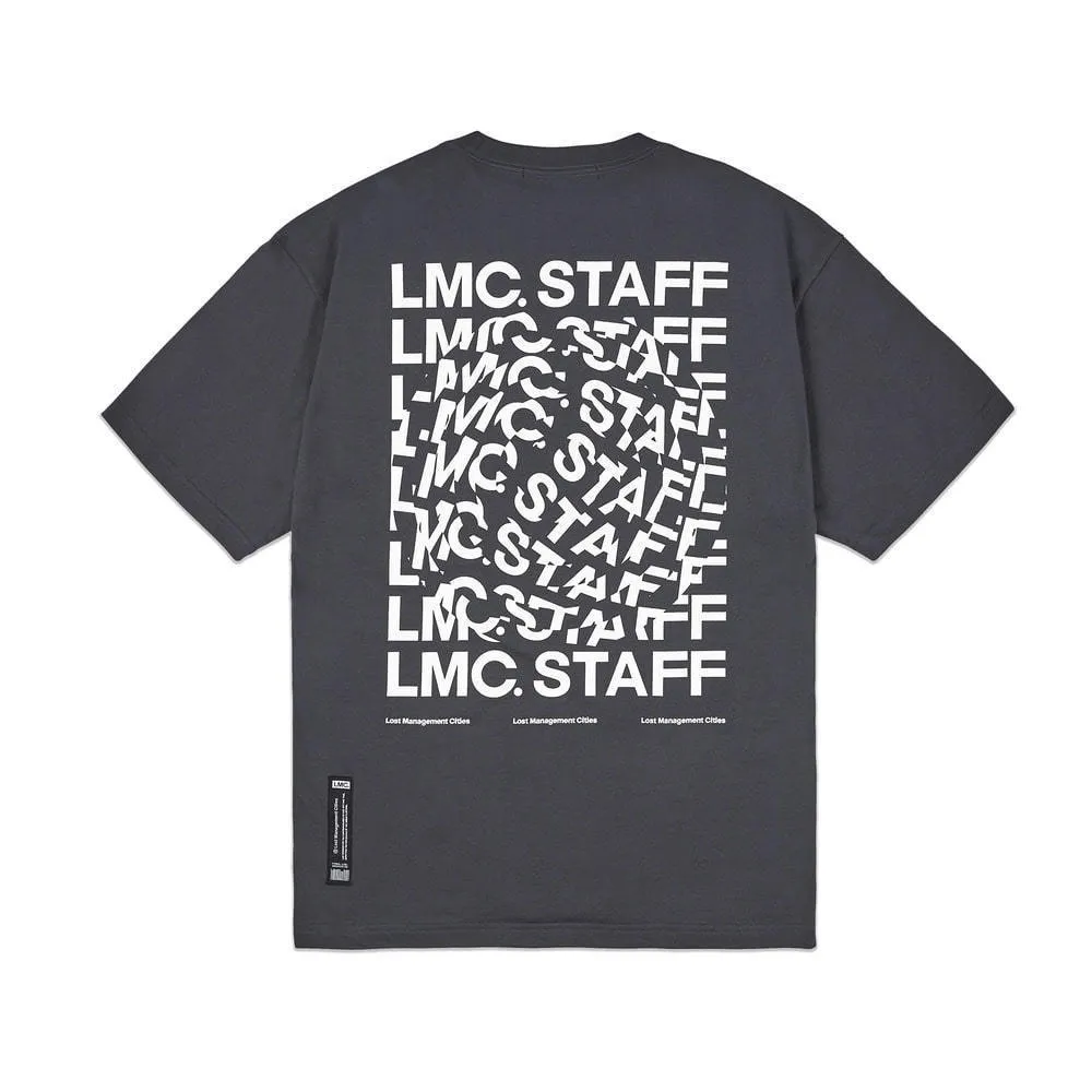 電気ヒップマンLMCのスタッフ20FWすべての従業員旋回印刷の緩いラウンドネック半袖Tシャツ2021